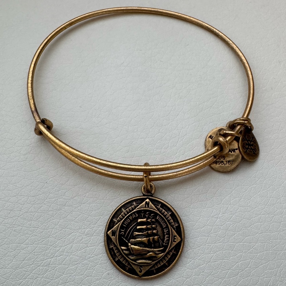 Gold St. Thomas Charm Bangle